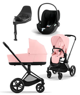 Cybex Priam starttipaketti Matt Black rungolla v=C3=A4riss=C3=A4 Peach=
Pink. - Lastenvaunut ja yhdistelmävaunut - 521002331STAPP - 1